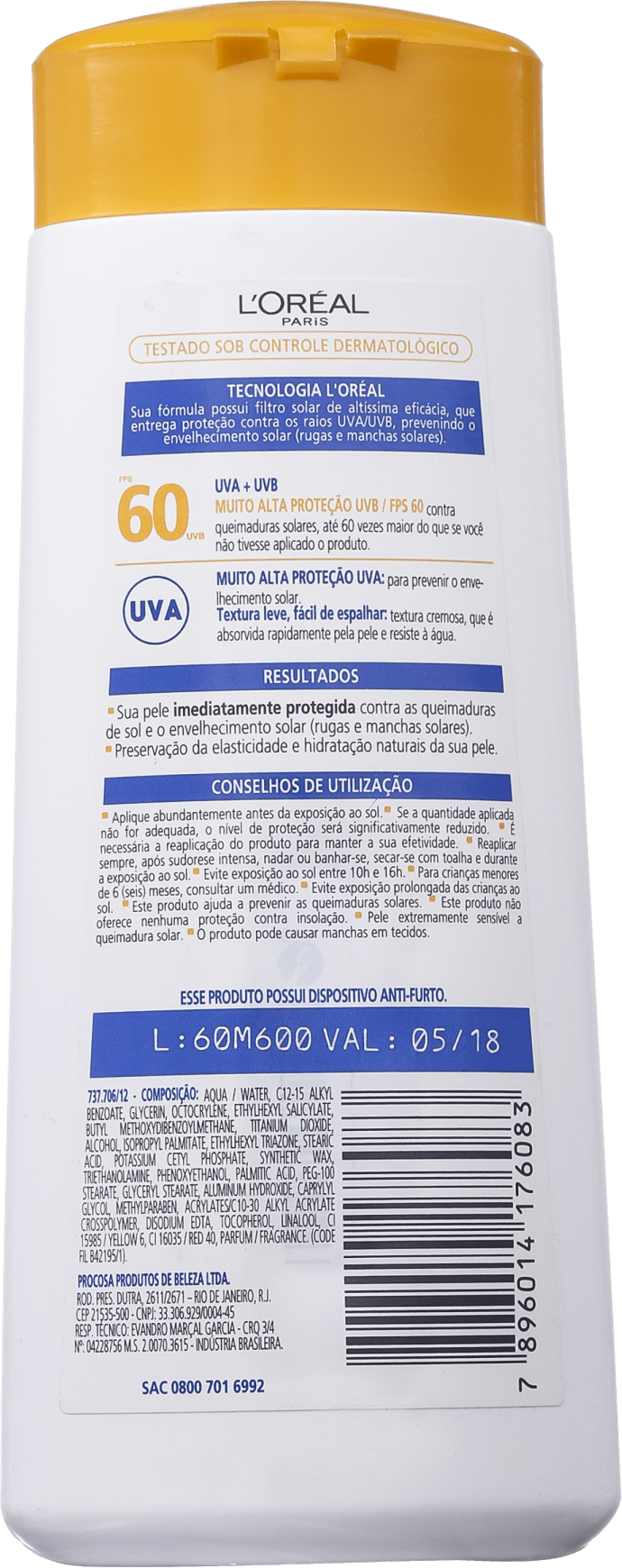L'Oréal Paris Solar Expertise FPS 60 - Protetor Solar em Loção 120ml