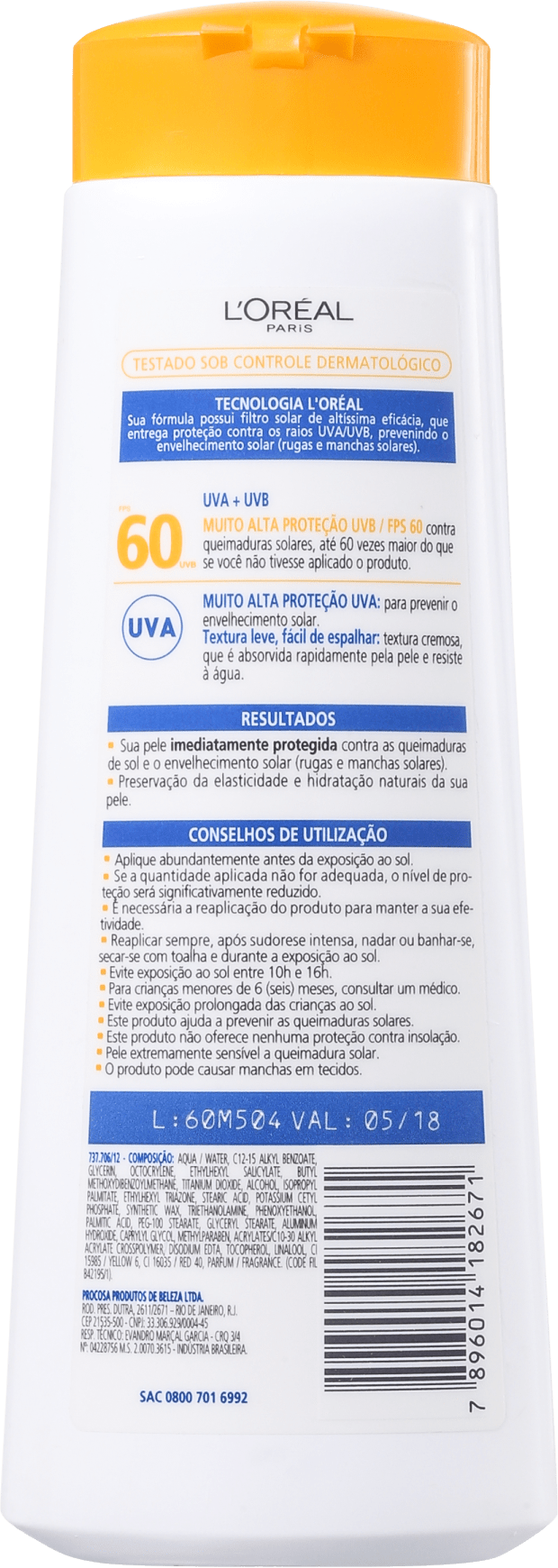 L'Oréal Paris Solar Expertise FPS 60 - Protetor Solar em Loção 200ml