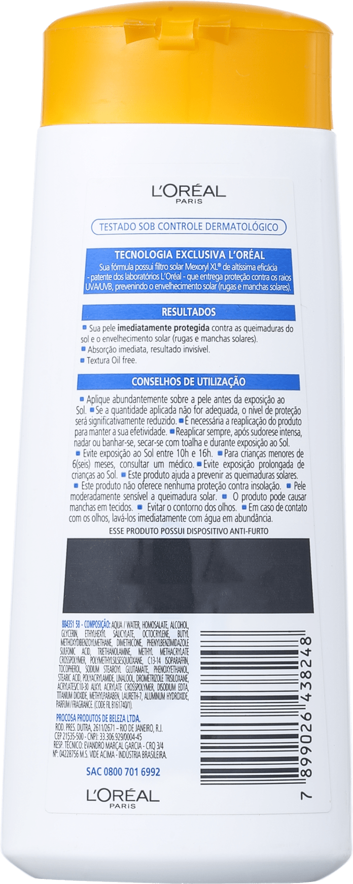 L'Oréal Paris Solar Expertise Invisilight FPS 15 - Protetor Solar 120ml