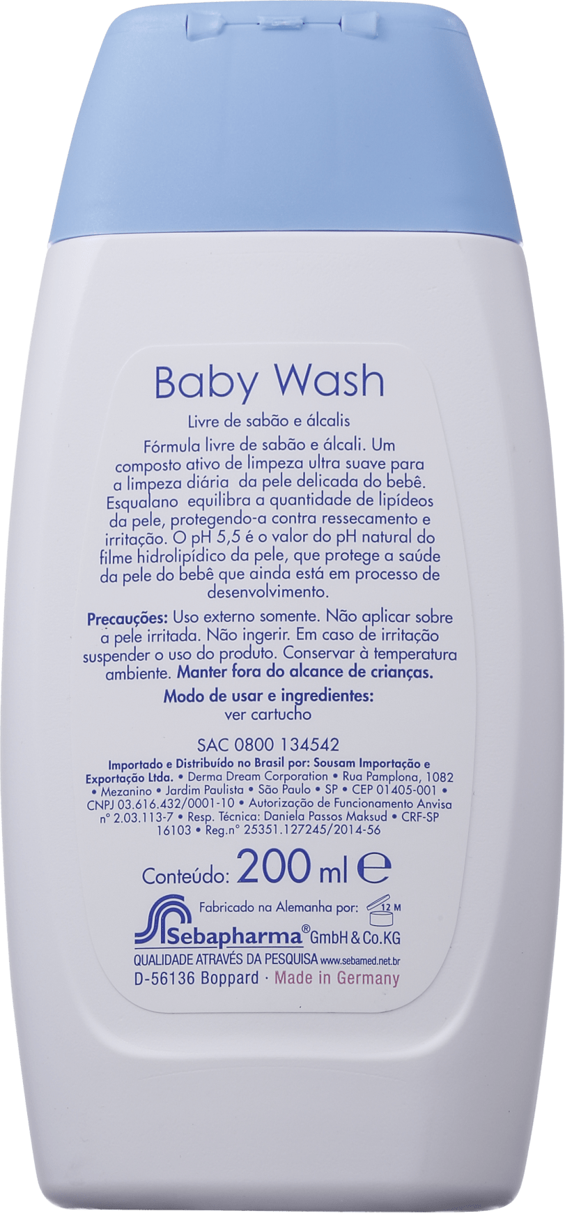 Sebamed Baby Wash Extra Soft - Sabonete Líquido 200ml
