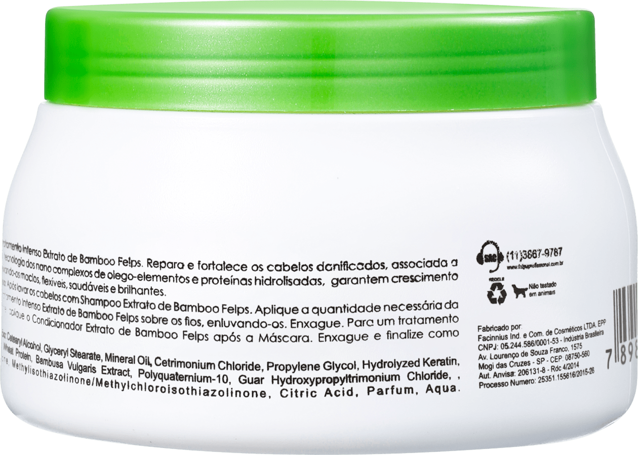 Felps Profissional XMix Bio-Crescimento Extrato de Bamboo - Máscara de Tratamento 500g
