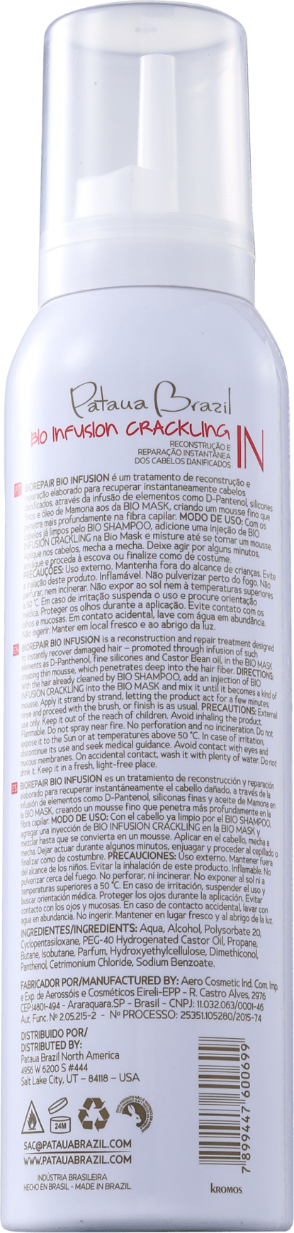 Pataua Brazil Bio Repair Bio Infusion Crackling - Tratamento 150ml