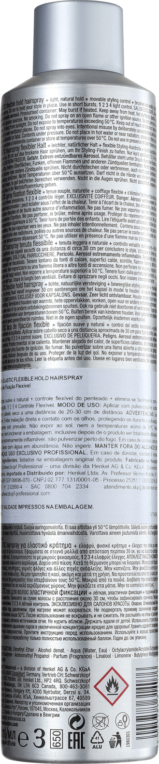Schwarzkopf OSIS+ Elastic Finish Hairspray - Spray Fixador 500ml