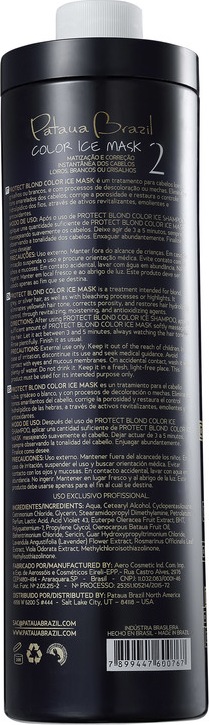 Pataua Brazil Protect Blond Color Ice Mask - Máscara Matizadora 750ml