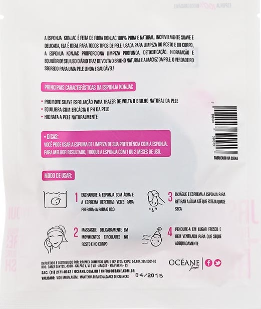 Océane Femme Konjac - Esponja de Banho
