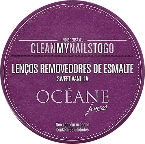 Océane Femme Clean My Nails To Go Sweet Vanilla - Lenço Removedor de Esmalte (25 unidades)