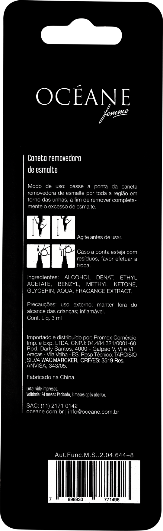 Océanne Femme Clean My Nails To Go - Caneta Removedora de Esmalte 3ml