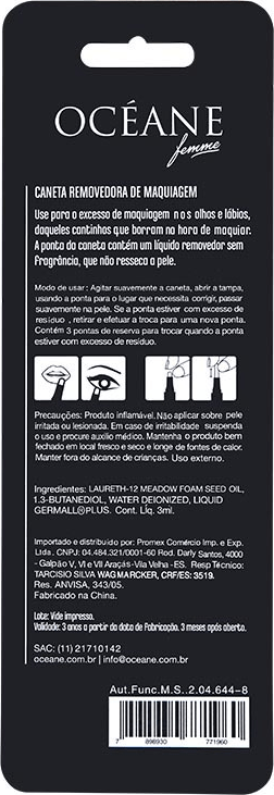 Océane Femme Make Up Remover - Caneta Demaquilante 3ml