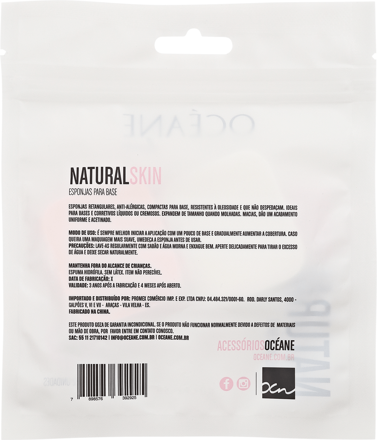 Océane Femme Natural Skin - Esponja para Base (2 unidades)
