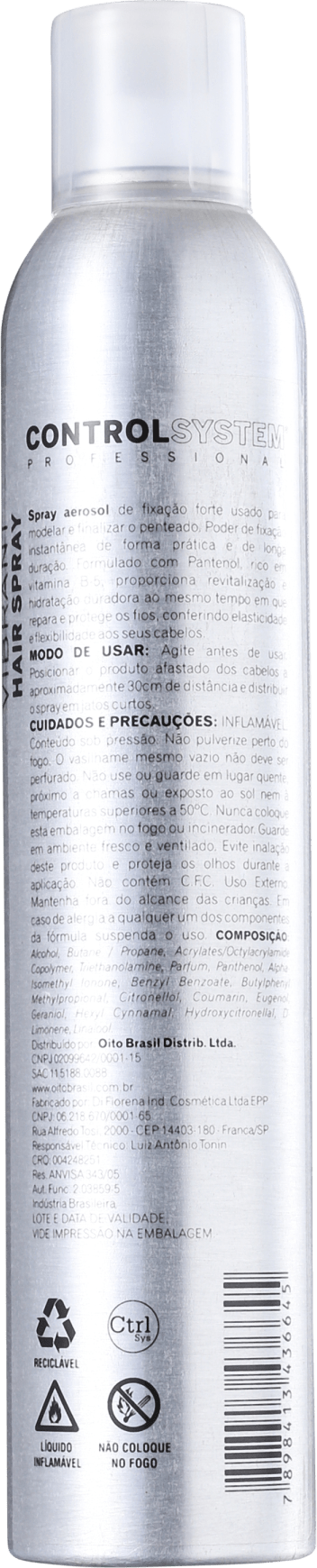 Control System Professional Vibrant Hair Spray - Spray de Fixação 400ml