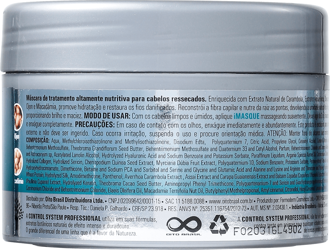 Control System Professional Hidrate iMasque - Máscara de Tratamento 300ml
