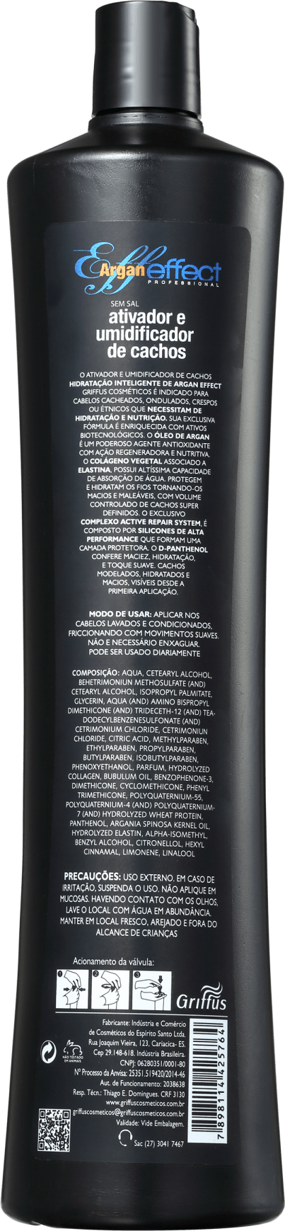 Griffus Argan Effect - Ativador e Umidificador de Cachos 1000ml