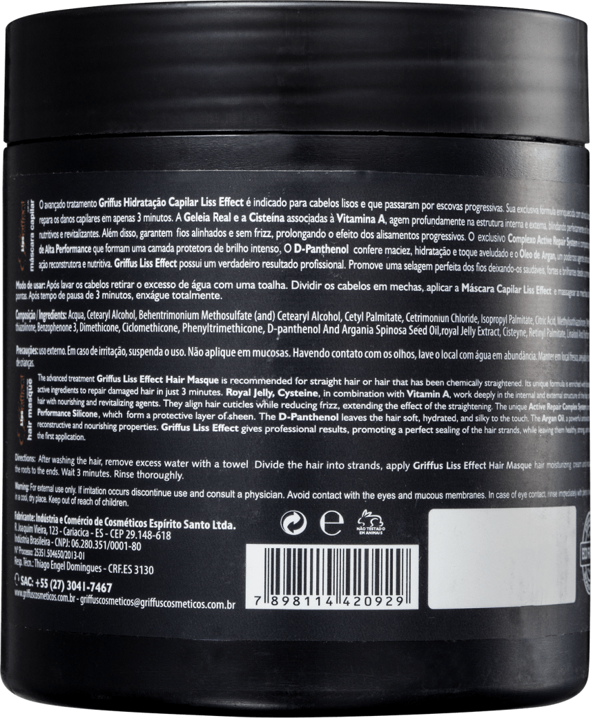 Griffus Liss Effects - Máscara 500g