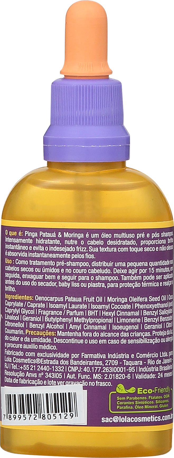 Lola Cosmetics Pinga Patauá & Moringa - Óleo Capilar 55ml