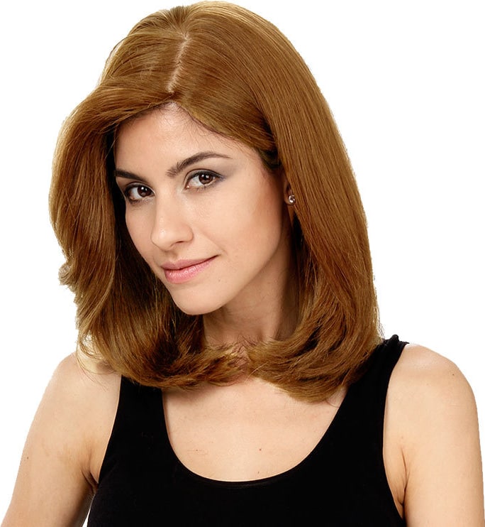 Crown Wigs Carol Cor Castanho Claro/Louro Médio - Peruca 35cm
