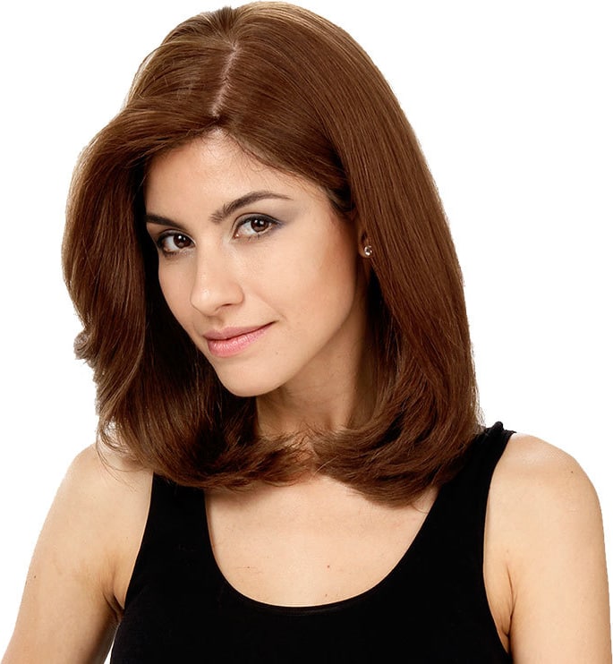 Crown Wigs Carol Cor Castanho Médio/ Claro/Louro Escuro - Peruca 35cm