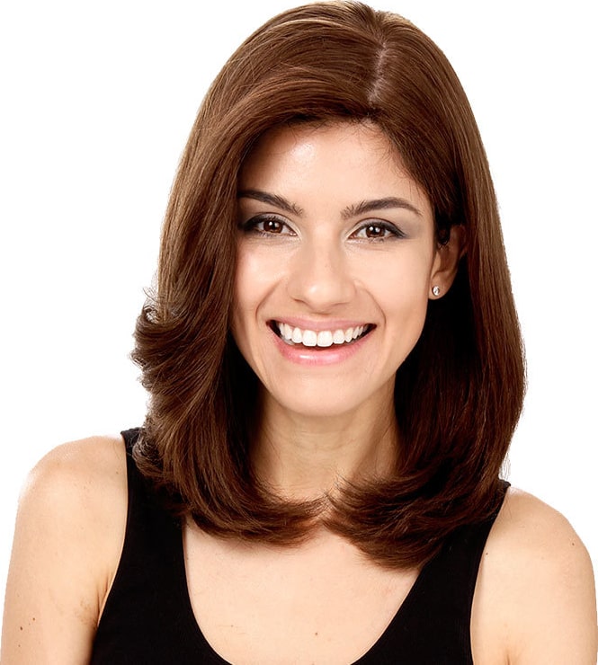 Crown Wigs Carol Cor Castanho Médio/ Claro/Louro Escuro - Peruca 35cm