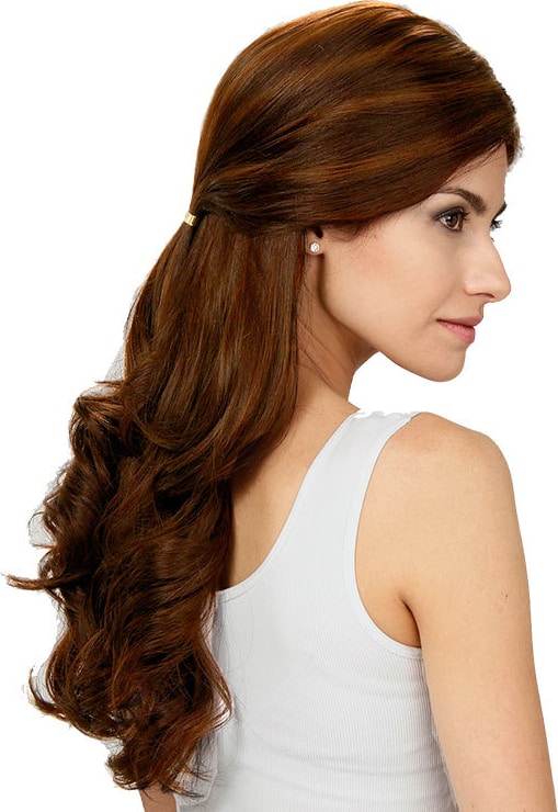 Crown Wigs Estela Cor Castanho Médio/Claro - Peruca 56cm