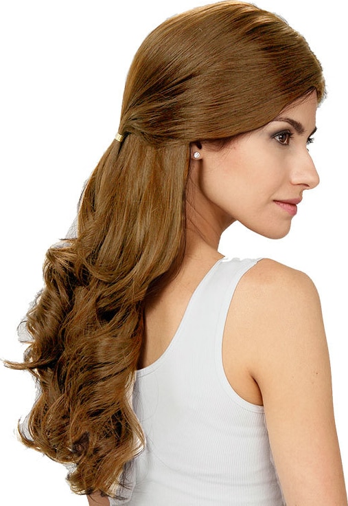 Crown Wigs Estela Cor Castanho Claro/ Louro Médio - Peruca 56cm