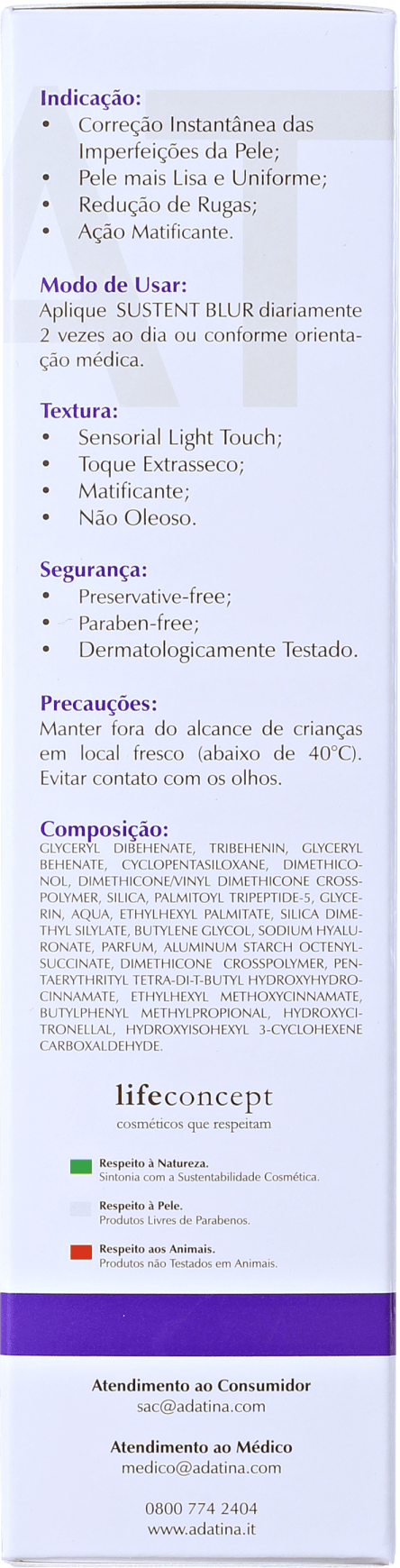 Ada Tina Sustent Blur - Tratamento Anti-idade 30ml