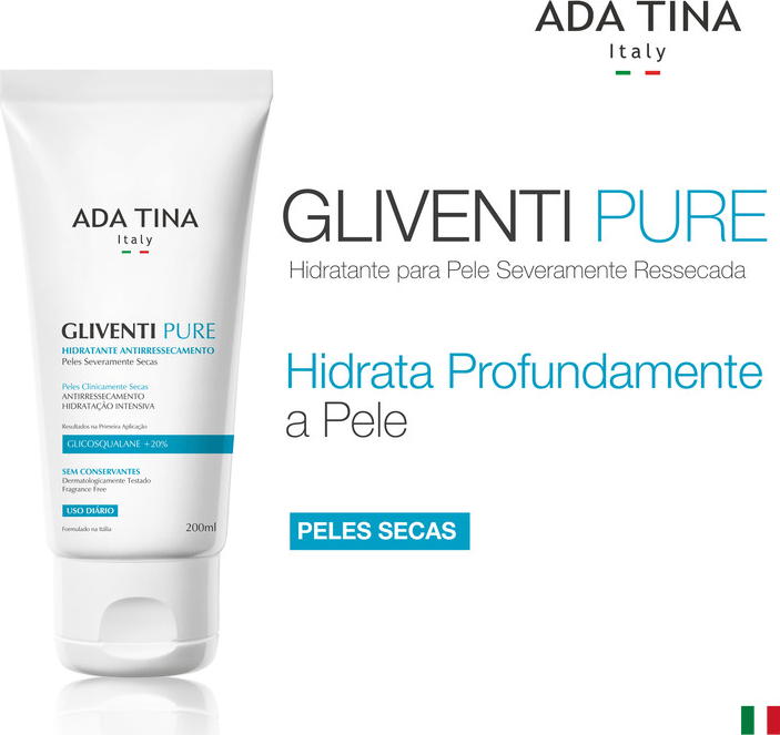 Ada Tina Gliventi Pure - Creme Hidratante Antirressecamento 200ml
