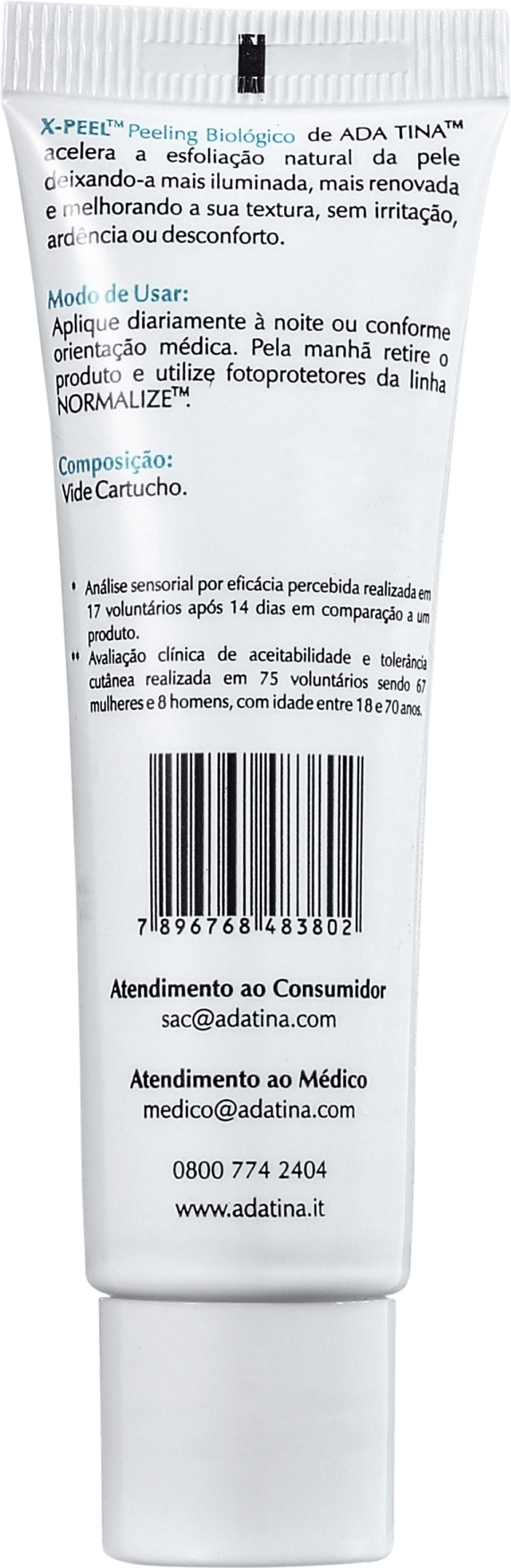 Ada Tina X Peel Peeling Biológico - Tratamento Facial 30ml