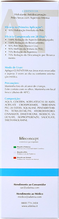 Ada Tina Gliventi HA - Creme Hidratante Antidescamação 200ml