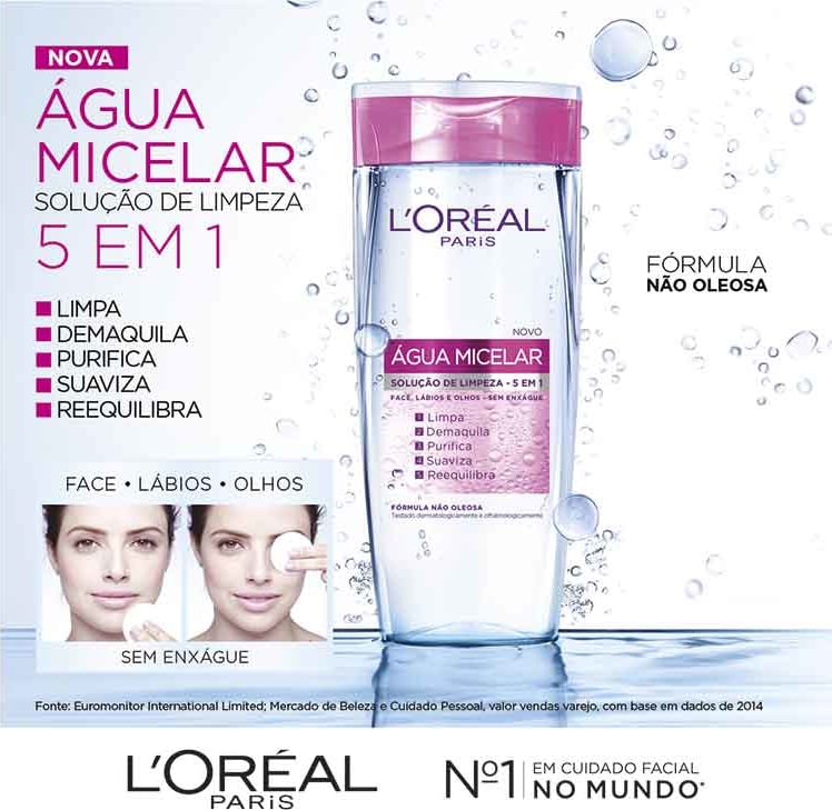 L'Oréal Paris Dermo Expertise Água Micelar 5 em 1 - Água Demaquilante 200ml