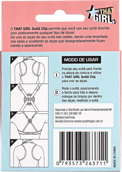 That Girl Sutiã Clip - Prendedor para Alça de Sutiã (4 unidades)