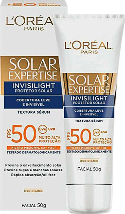 L'Oréal Paris Solar Expertise Invisilight FPS 50 - Protetor Solar Facial 50g