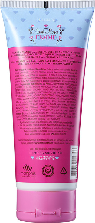 Alma de Flores Femme Iluminadora - Loção Hidratante Corporal 200ml