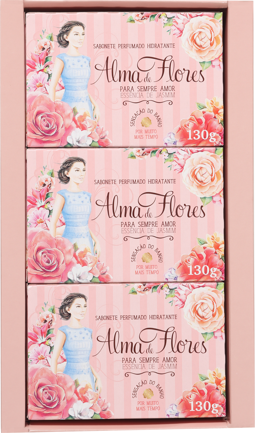 Kit Alma de Flores Essência de Jasmim - Sabonetes em Barra 3x130g