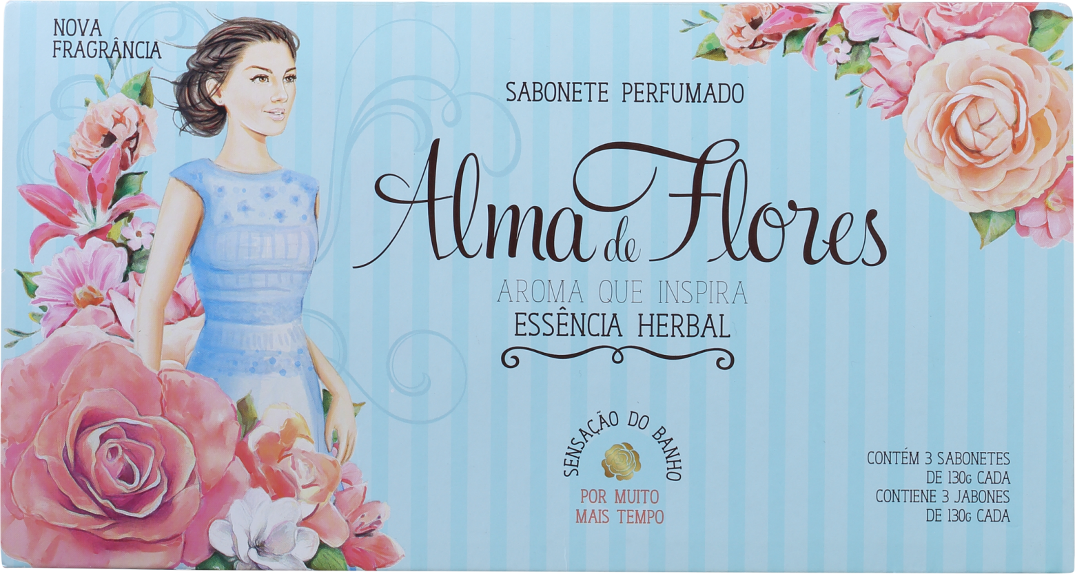 Kit Alma de Flores Herbal - Sabonetes em Barra 3x130g
