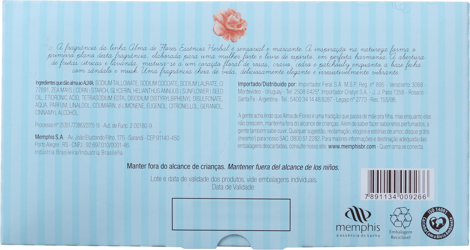 Kit Alma de Flores Herbal - Sabonetes em Barra 3x130g