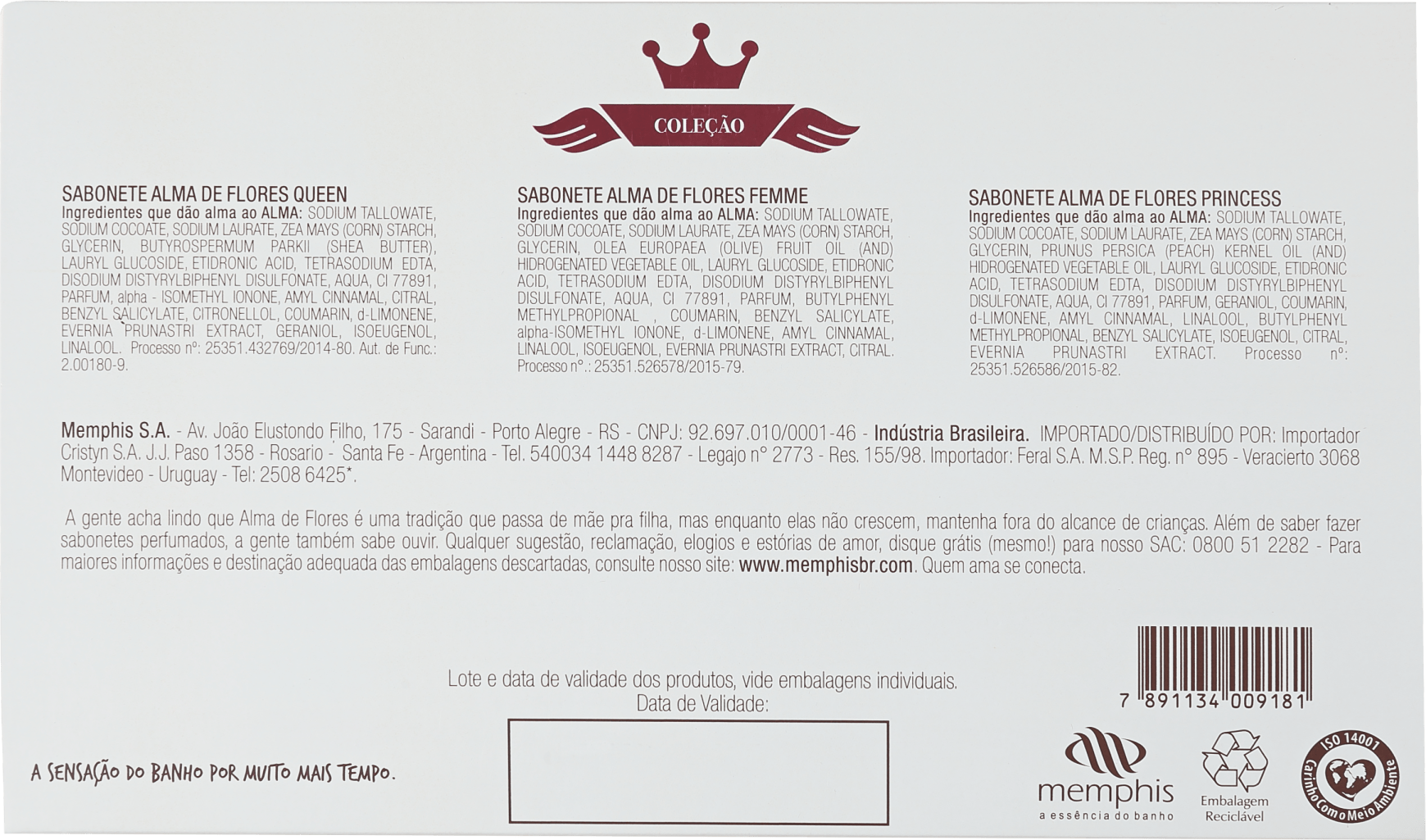 Kit Alma de Flores Alma de Mulher - Sabonetes em Barra 3x130g