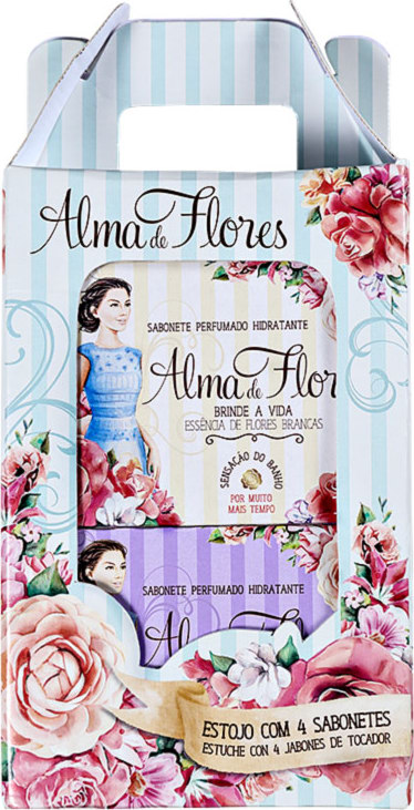 Kit Alma de Flores Perfume e Hidratação - Sabonetes em Barra 4x130g