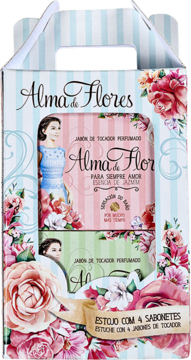 Kit Alma de Flores Perfume e Hidratação - Sabonetes em Barra 4x130g