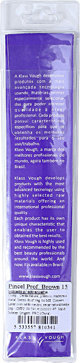 Klass Vough Brown Line 15 - Pincel para Cílios e Sobrancelhas