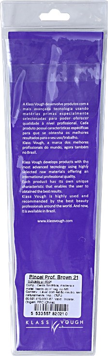 Klass Vough Brown Line 21 - Pincel para Cílios e Sobrancelhas