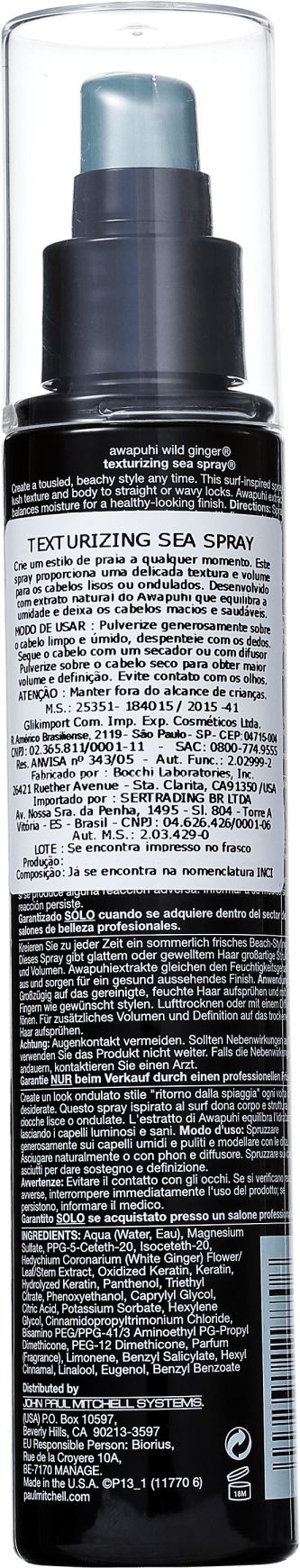 Paul Mitchell Awapuhi Wild Ginger Texturizing Sea Spray - Texturizador 150ml