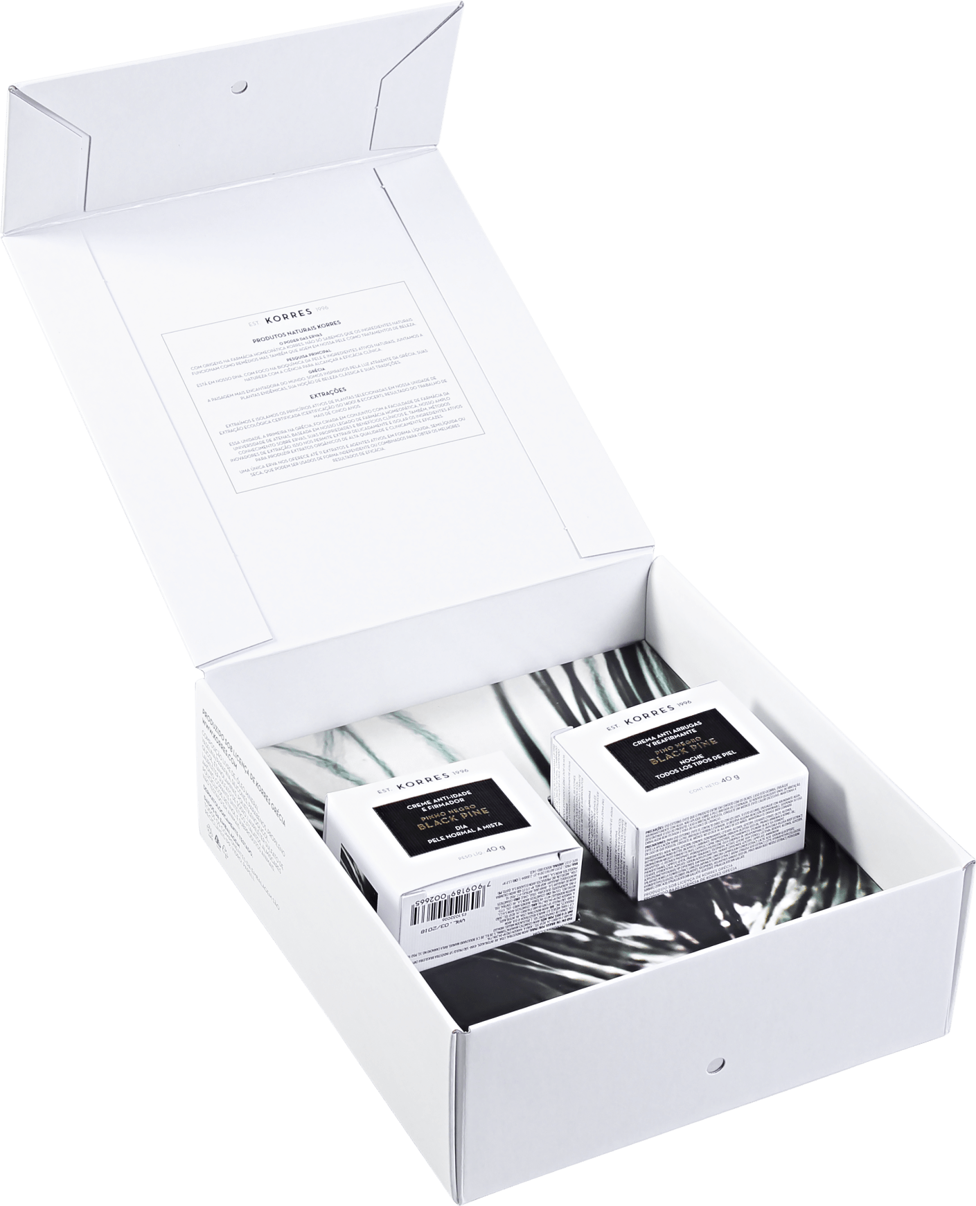 Kit Korres Black Pine Pele Normal a Mista Dia e Noite (2 produtos)
