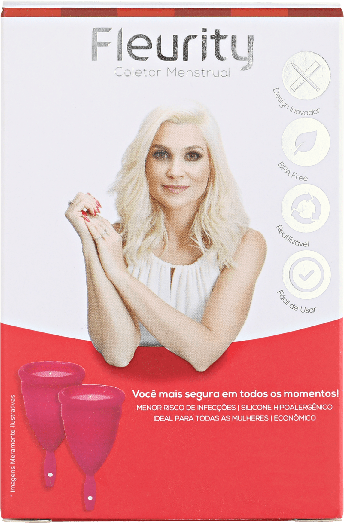 Fleurity Tipo 1 (+30 anos ou com filhos) - Coletor Menstrual (2 unidades)