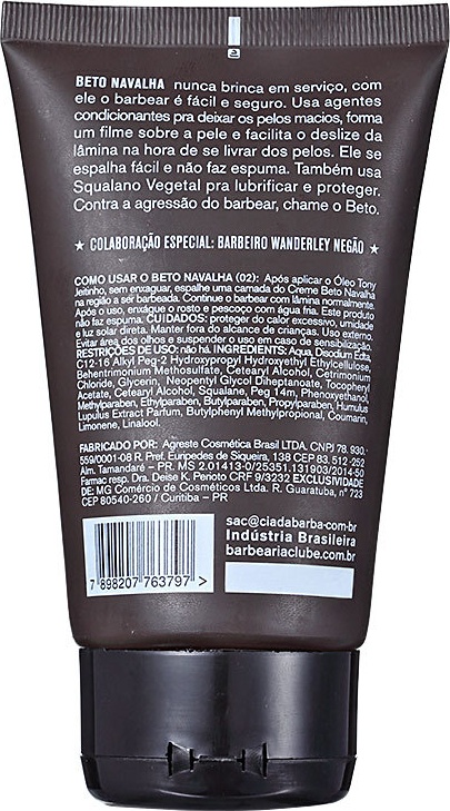 Barbearia Clube Beto Navalha n 02 - Creme de Barbear 120g