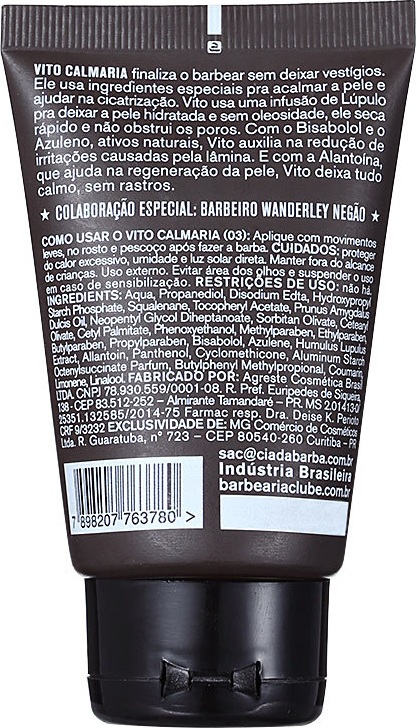Barbearia Clube Vito Calmaria n 03 - Creme Pós-Barba 60g