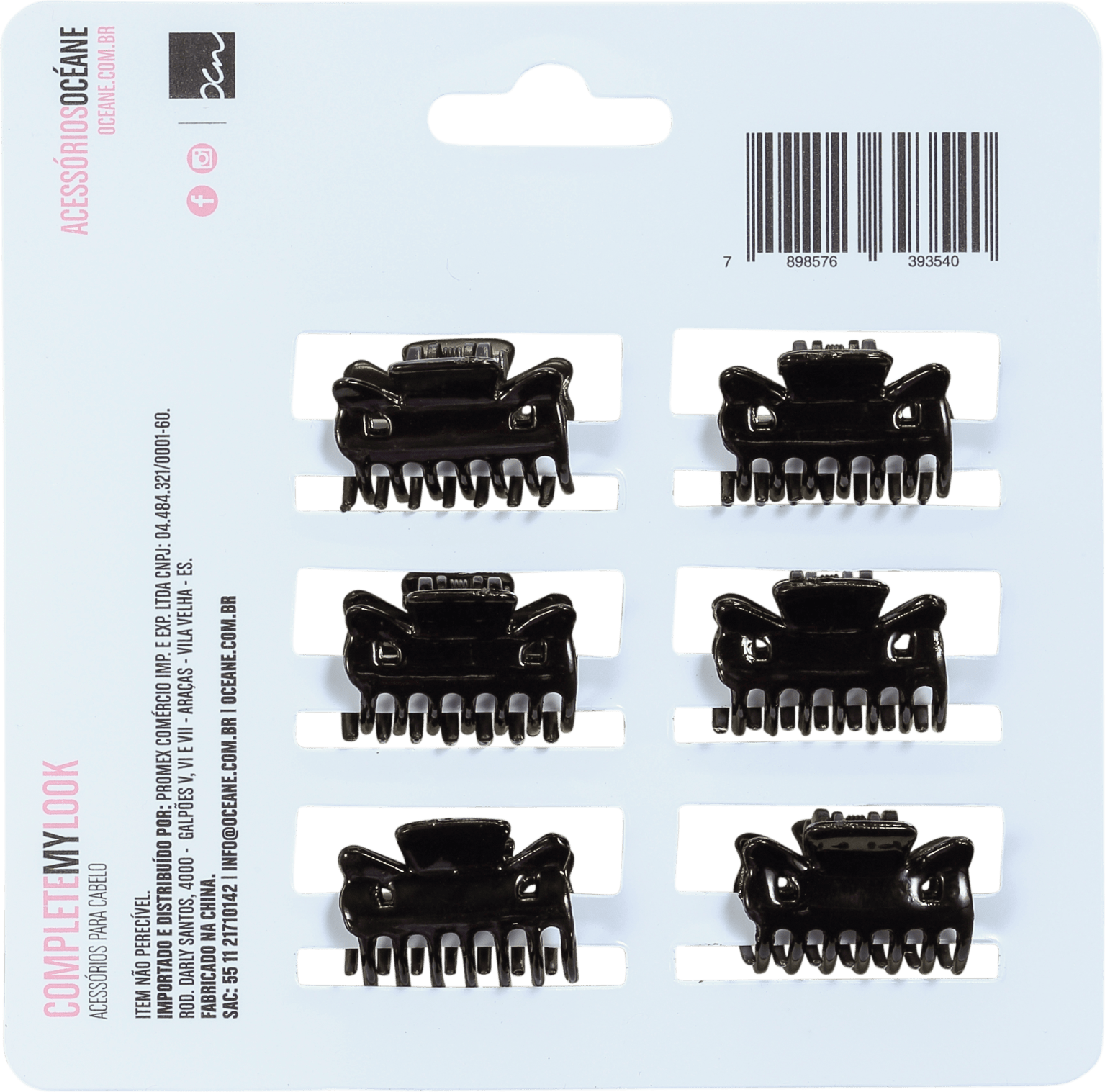 Océane Femme Complete My Look 150 Black - Mini Prendedores de Cabelo