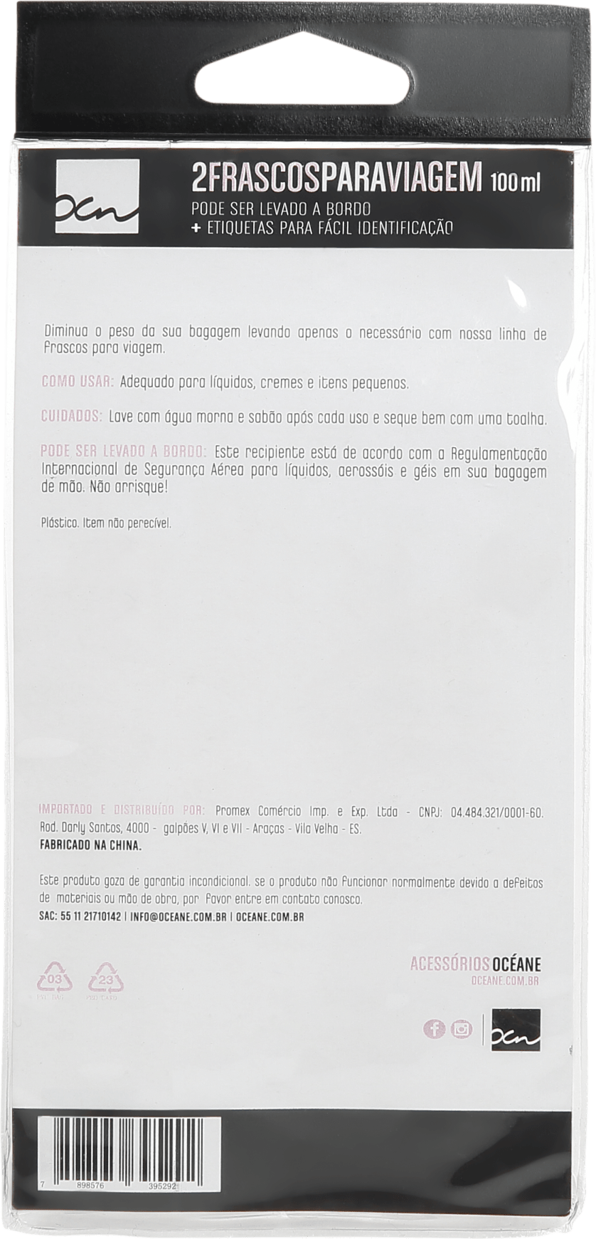 Océane Femme - Frascos para Viagem (2 unidades)