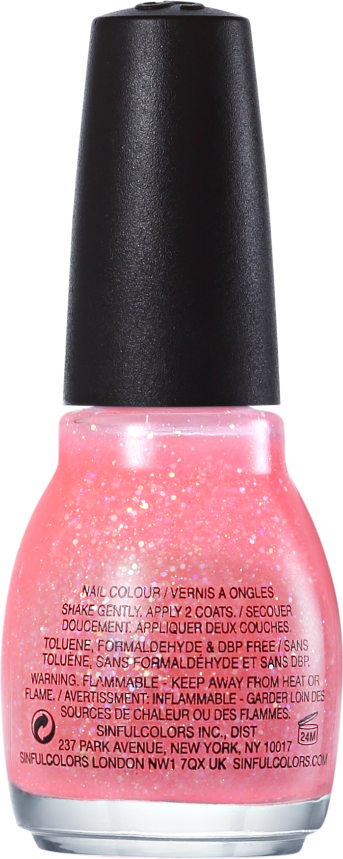 SinfulColors Professional Pinky Glitter 830 - Esmalte 15ml