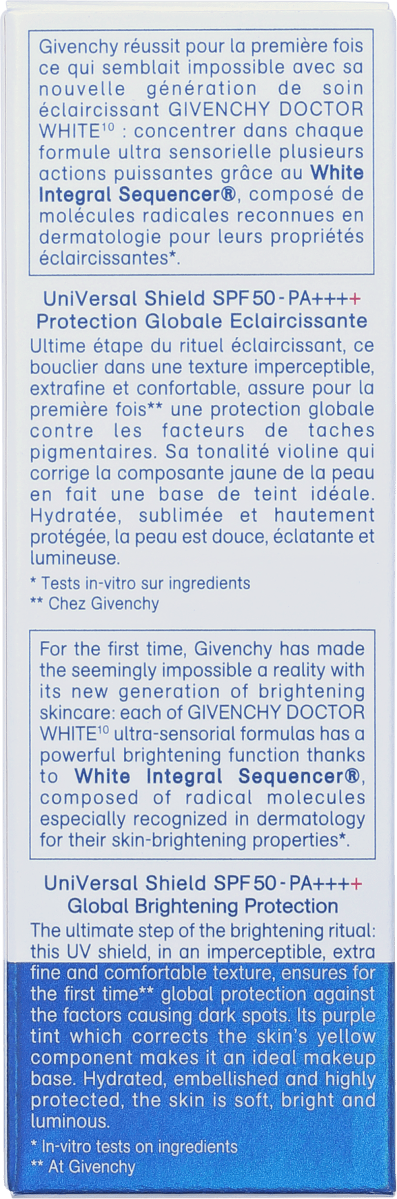 Givenchy Doctor White UniVersal Shield FPS 50 - Protetor Solar Facial 30g