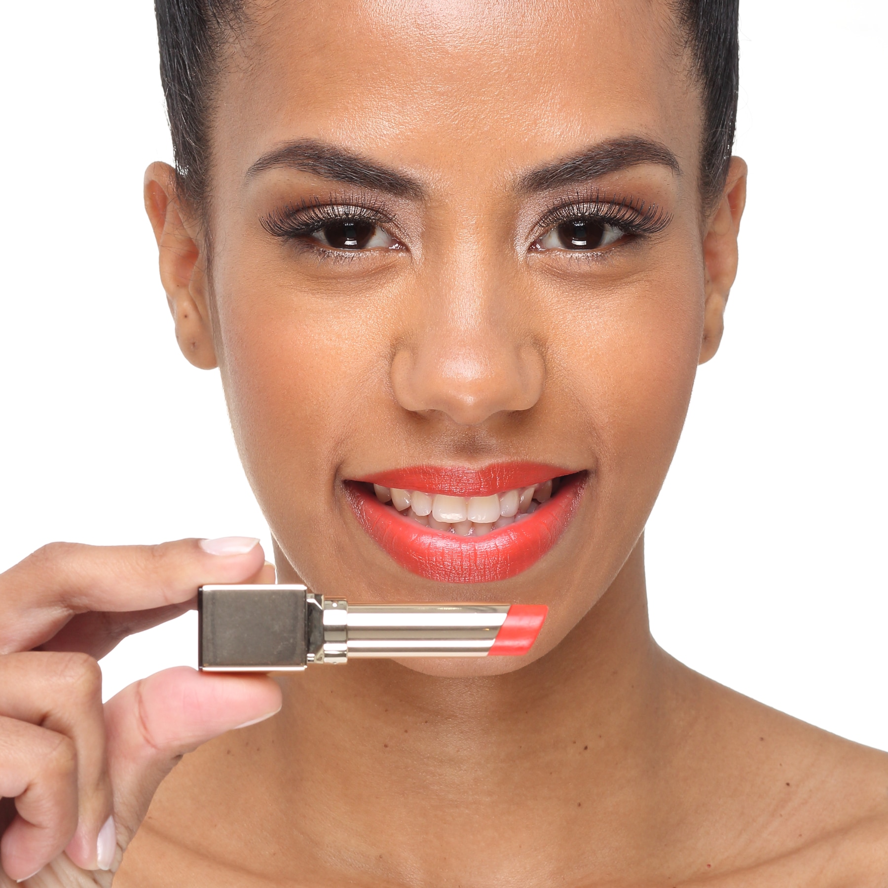 Clarins Rouge Eclat Satin Finish Age-Defying 09 Juicy Clementine - Batom Cremoso 3g