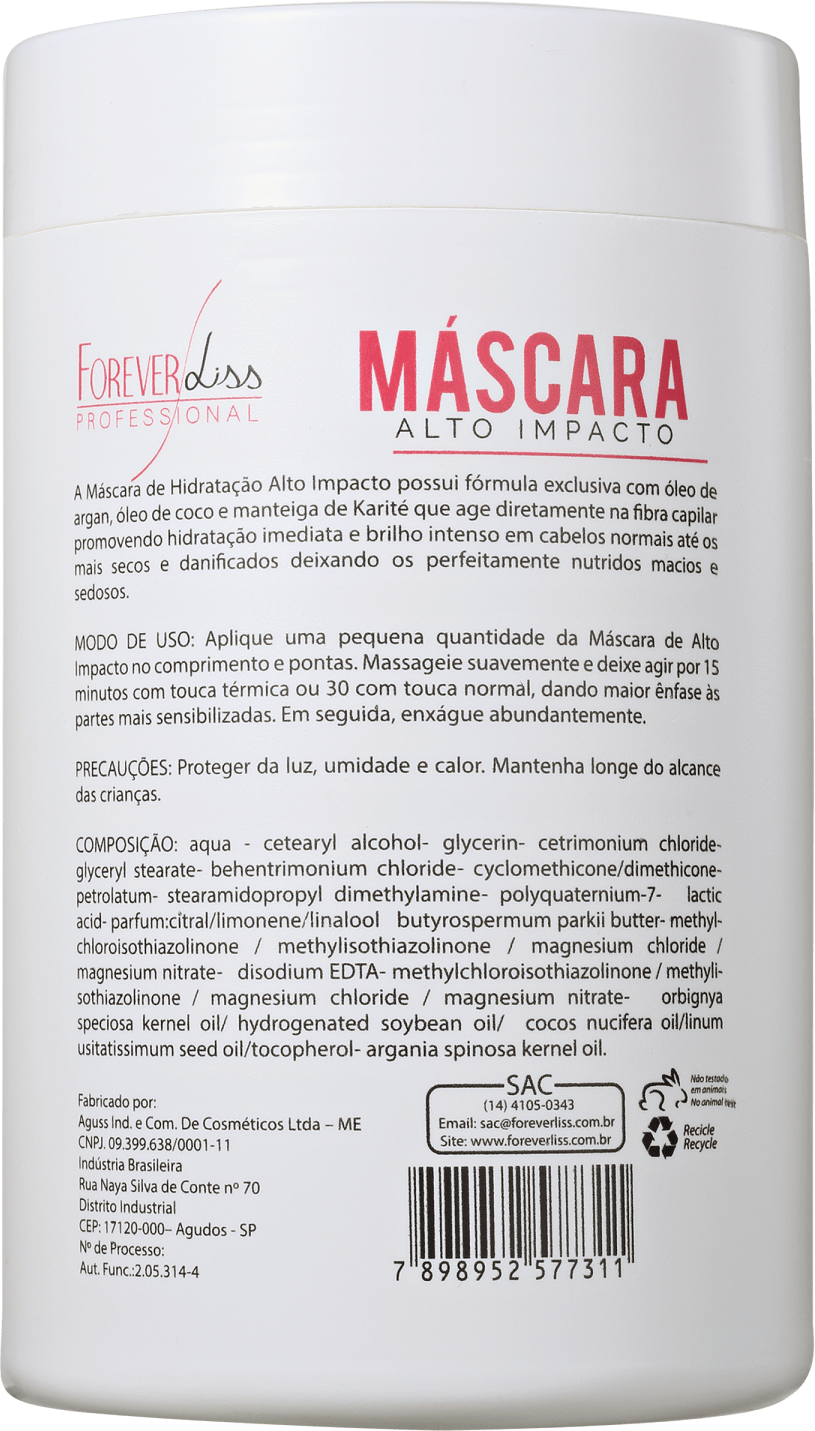 Forever Liss Professional Alto Impacto - Máscara de Hidratação 1000g